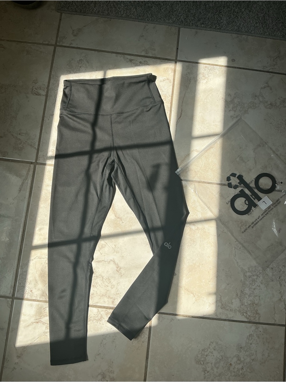 ALO Yoga Kids High-Waist Gray Leggings